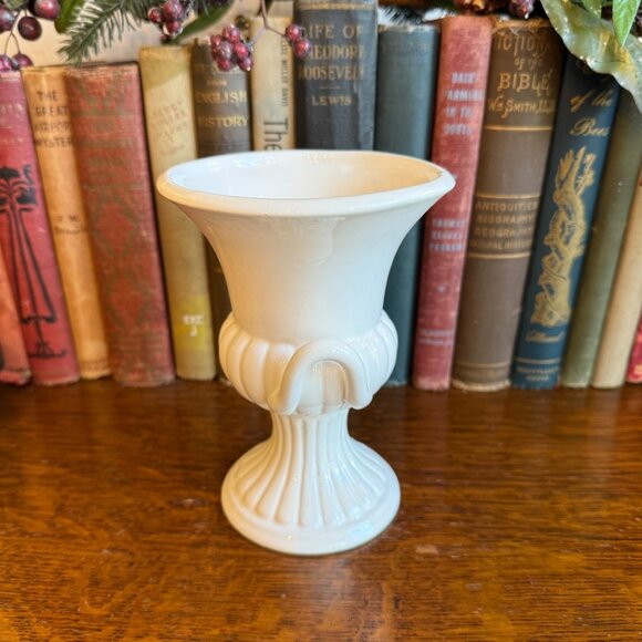Vintage White Urn Vase - Picture 9 of 15